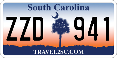 SC license plate ZZD941