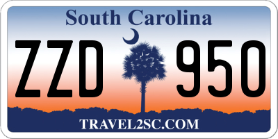 SC license plate ZZD950