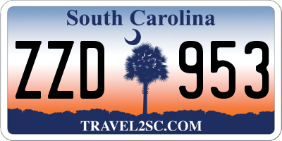 SC license plate ZZD953