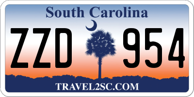 SC license plate ZZD954