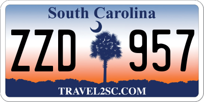 SC license plate ZZD957