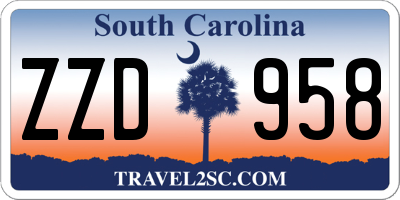 SC license plate ZZD958