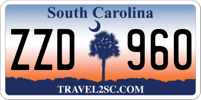 SC license plate ZZD960