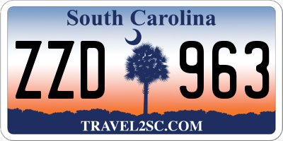 SC license plate ZZD963