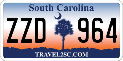 SC license plate ZZD964