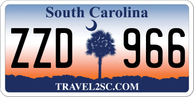 SC license plate ZZD966