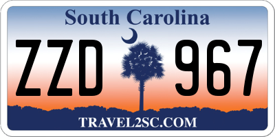 SC license plate ZZD967