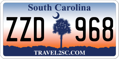 SC license plate ZZD968