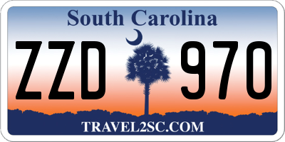 SC license plate ZZD970