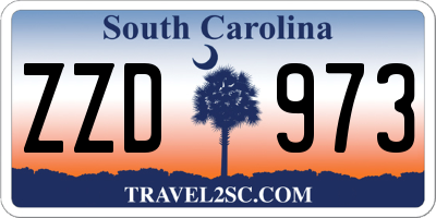 SC license plate ZZD973