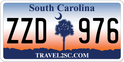 SC license plate ZZD976