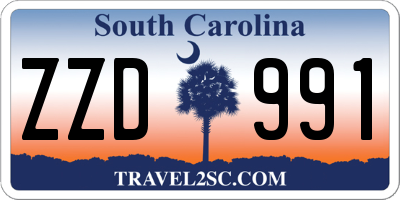 SC license plate ZZD991