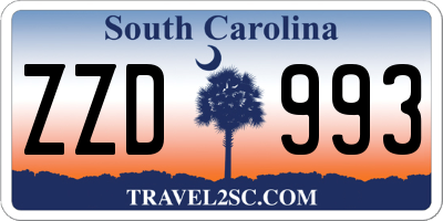 SC license plate ZZD993