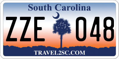 SC license plate ZZE048
