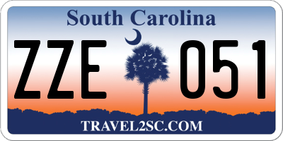 SC license plate ZZE051