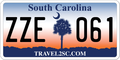 SC license plate ZZE061