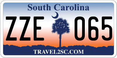 SC license plate ZZE065