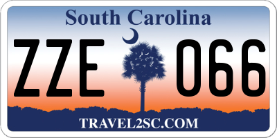 SC license plate ZZE066