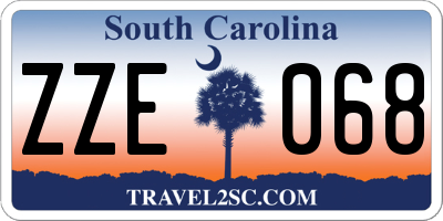 SC license plate ZZE068