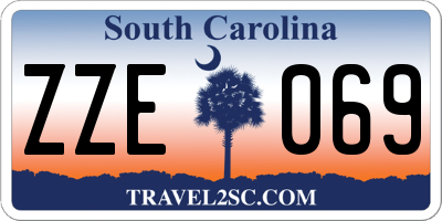 SC license plate ZZE069
