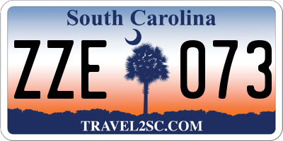 SC license plate ZZE073