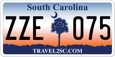 SC license plate ZZE075
