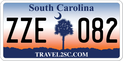 SC license plate ZZE082