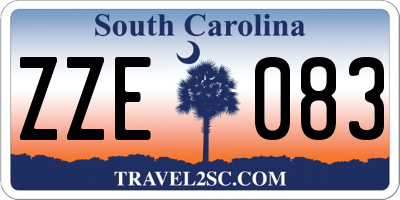 SC license plate ZZE083