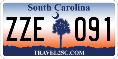 SC license plate ZZE091