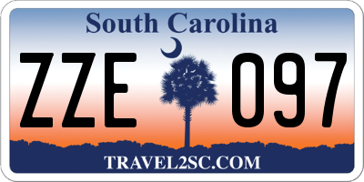 SC license plate ZZE097