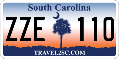 SC license plate ZZE110