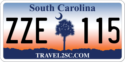 SC license plate ZZE115