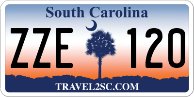 SC license plate ZZE120