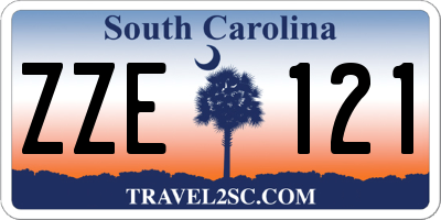 SC license plate ZZE121
