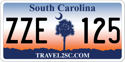 SC license plate ZZE125