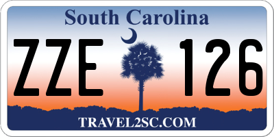 SC license plate ZZE126