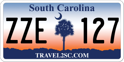 SC license plate ZZE127