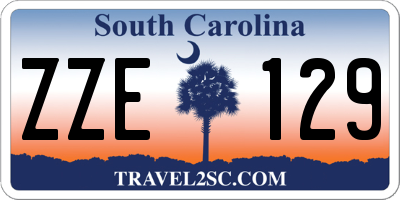SC license plate ZZE129