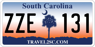SC license plate ZZE131