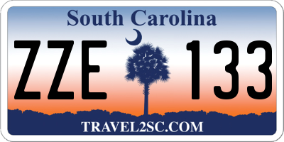 SC license plate ZZE133