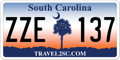 SC license plate ZZE137