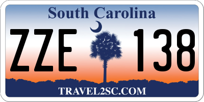 SC license plate ZZE138