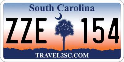 SC license plate ZZE154