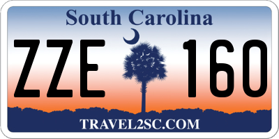 SC license plate ZZE160