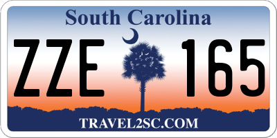 SC license plate ZZE165