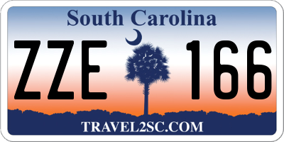 SC license plate ZZE166