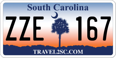 SC license plate ZZE167
