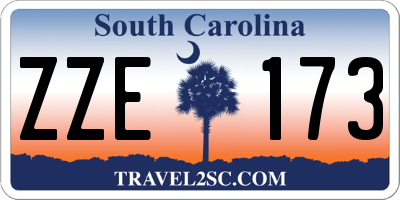 SC license plate ZZE173