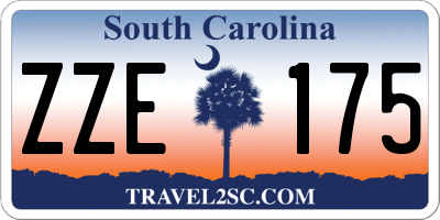 SC license plate ZZE175