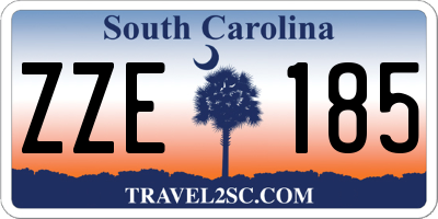 SC license plate ZZE185